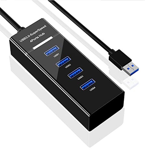 USB ハブ USB3.0 +3口 2.0 -ポートハブ バスパワー 軽量 5Gbps高速転送 ノートPC対応 Mac OS/Windows/Android/Linux 対応 コンパクト テ