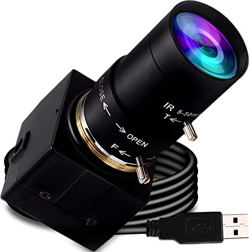 ELP 光学ズーム Webカメラ 800万画素 10倍ズーム ウェブカメラ 2448P 5-50mm可変焦点レンズ Web会議用カメラ 8mp ソニーIMX179 広角Webか
