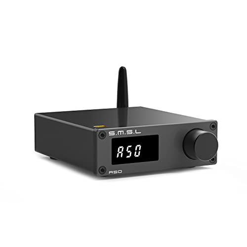S.M.S.L A50 アンプ Bluetooth 小型 2チャンネル パワーアンプ100Wx2 アンプIC「TPA3116」x2搭載/EQ・高低音調節可能/リモコン操作 2.0ch