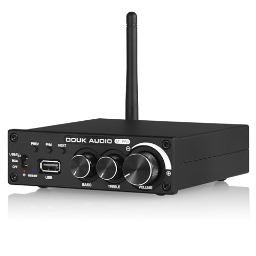 DOUK AUDIO M1 PRO Hi-Fi 320W Bluetooth 5.0 パワーアンプ ステレオ サブウーファー アンプ USB 音楽プレーヤー