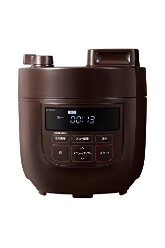siroca 電気圧力鍋 SP-D131 ブラウン[圧力/無水/蒸し/炊飯/スロー調理/温め直し/コンパクト]