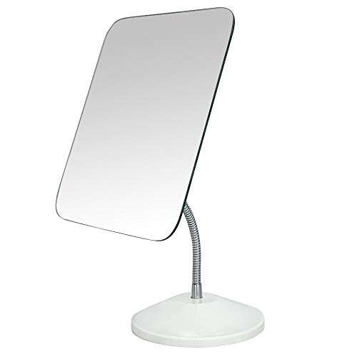 YEAKE 鏡 卓上 大きめ かがみ 卓上鏡 卓上ミラー 高さ調整 スタンドミラー 卓上 手鏡置き鏡可能スタンドミラー 360°回転式折りたたみ式