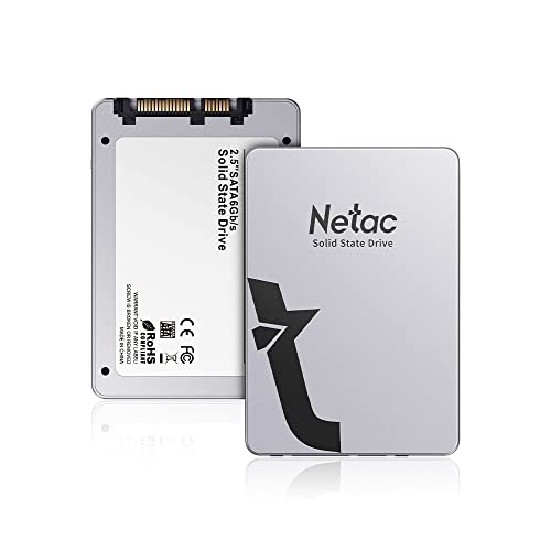 Netac SSD 512GB 内蔵 2.5インチ SATA3 6Gb/s 7?o 3D NAND FLASH PS4動作確認品 耐衝撃/耐振/超高速/金属の質感 （シルバー）- 正規品認