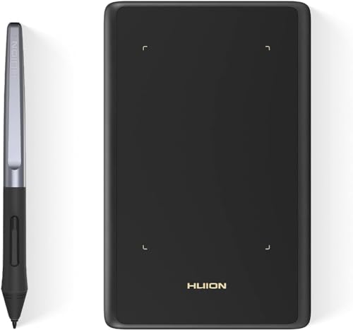 HUION ペンタブレット H420X PC必要なし スマホで使える可能 傾き検知機能 充電不要ペン8192レベル筆圧感度 ペンタブ